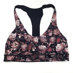 Lululemon Athletica Floral Sports Bra - Black and Pink